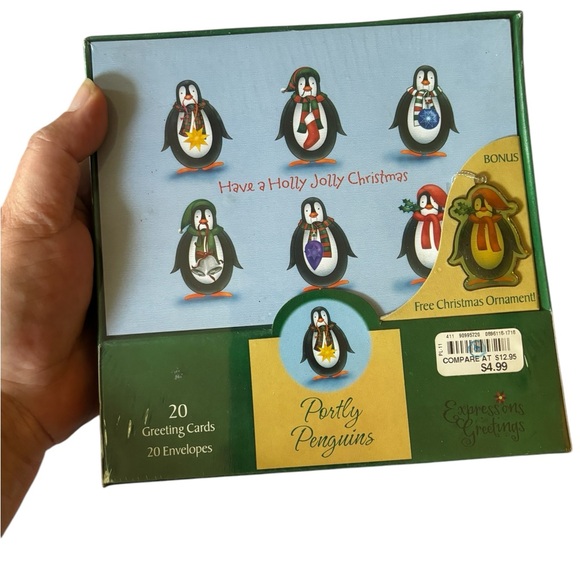 Penguin Themed Christmas Cards 3 Sets 20 Per Pack New Lot - Picture 7 of 7